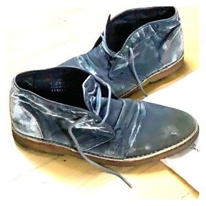 PAUL SMITH  Velvet Blue/grey Chukka Boots !